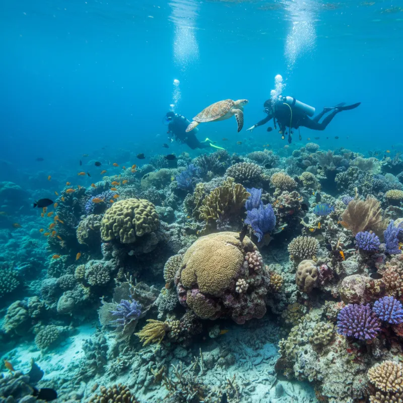 Colorful coral reef in Bonaire