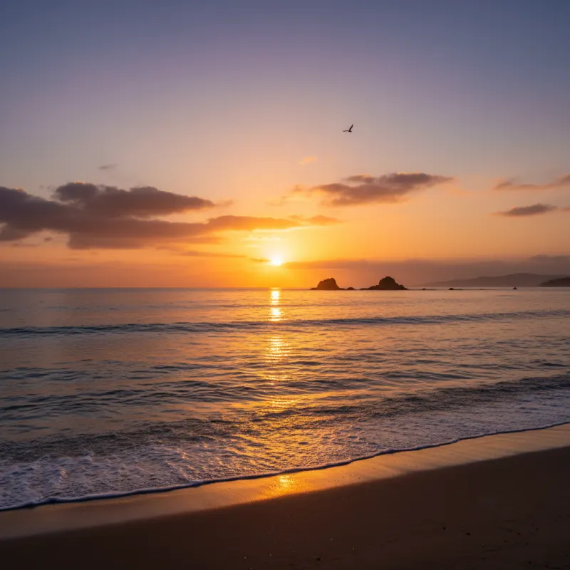 A stunning sunrise over the ocean